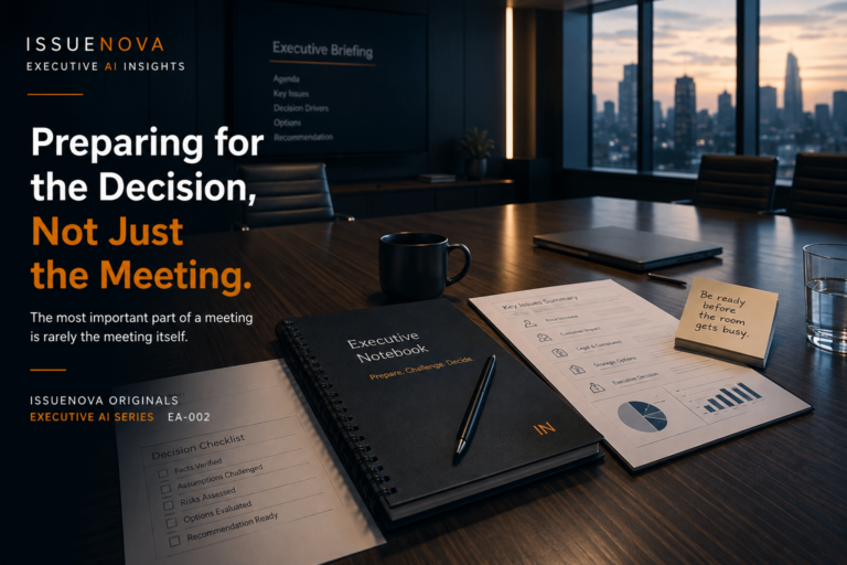 Preparing for the Decision, Not Just the Meeting – Executive AI Series EA-002